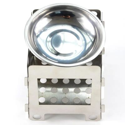 105mm 휴대용 스테인리스 스틸 접이식 미니 배낭 캠핑 목재 연연장