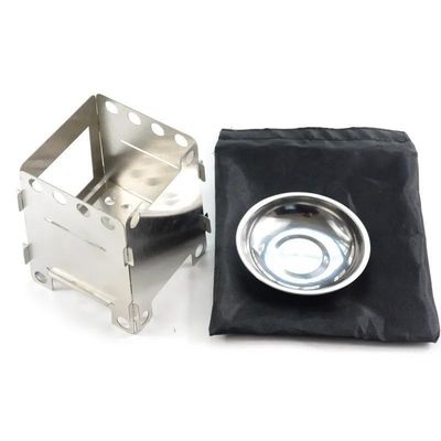 105mm 휴대용 스테인리스 스틸 접이식 미니 배낭 캠핑 목재 연연장