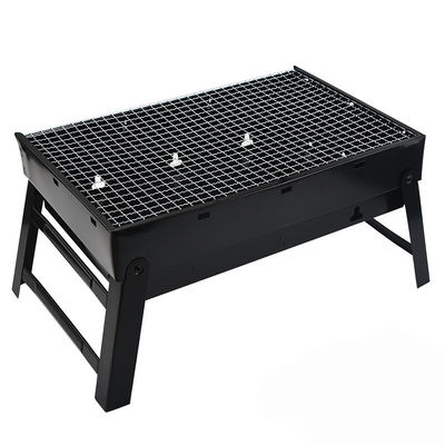 스테인레스 스틸 BBQ 그릴 접이식 휴대용 바비큐 픽닉용 석탄 그릴 검은색
