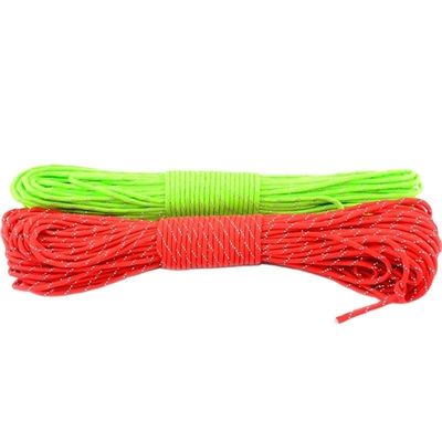 4mm 지름 반사 7 스트랜드 파라코드 100FT 폴리에스터 550 낙하산 로드 로프