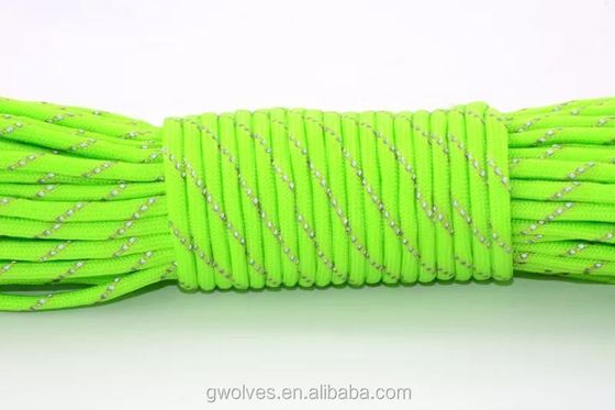 100FT 4mm 7 코어 낙하산 코드 생존 폴리에스터 550 파라코드 로프 및 다재다능