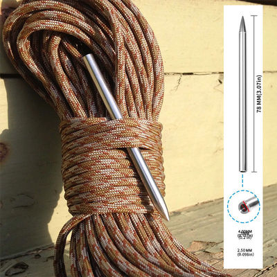 73mm 길이 스테인리스 스틸 Paracord 라칭 바늘 DIY 엮기 위해 완벽 US 1/Piece