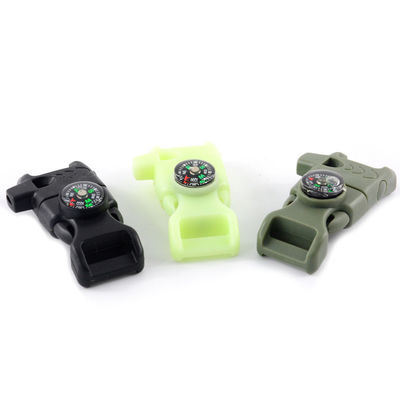 야외 화재 시작 휘파람 나침반 Buckle 가벼운 13mm Paracord 생존용 크기
